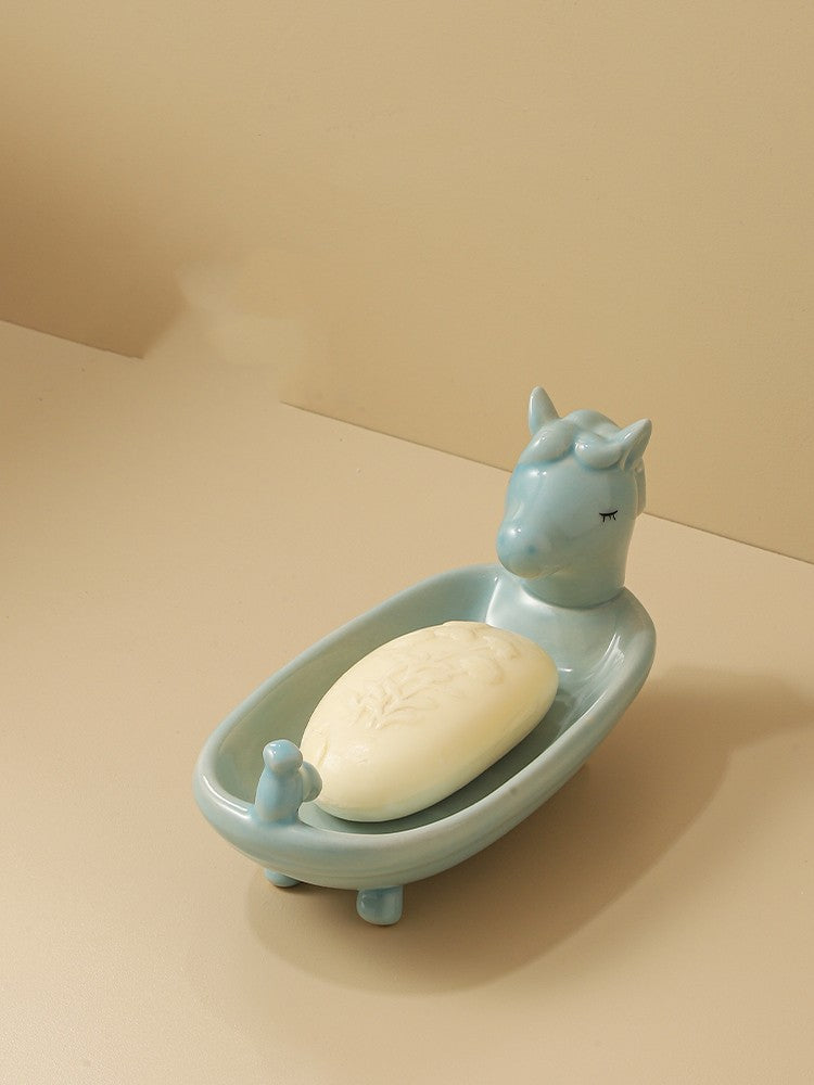 Boîte à Savon de Dessin Animé Ménage Enfants Mignon Grand Support à Savon de Toilette