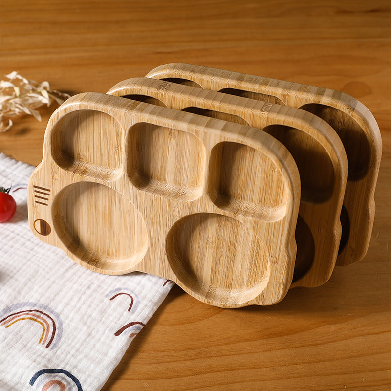 Bols d'alimentation en bois pour enfants