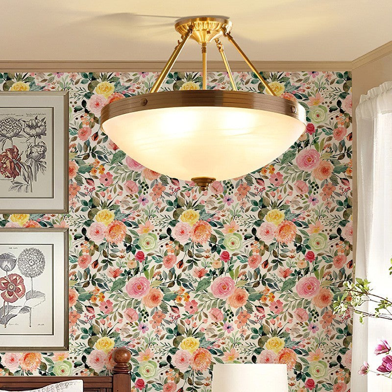 Study Teahouse Decoration Retro 3d Rattan Wallpaper