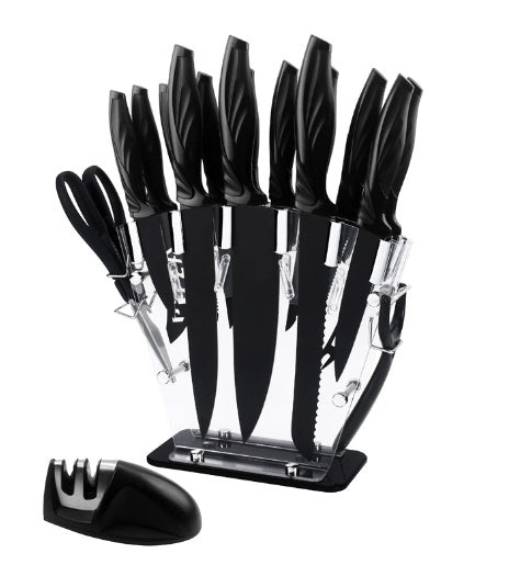 Un ensemble complet de couteaux de cuisine 17 couteaux en acier inoxydable