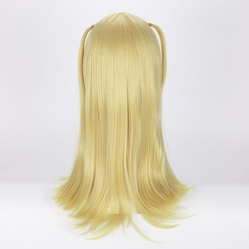 High Temperature Silk Golden Double Ponytail COS Wig