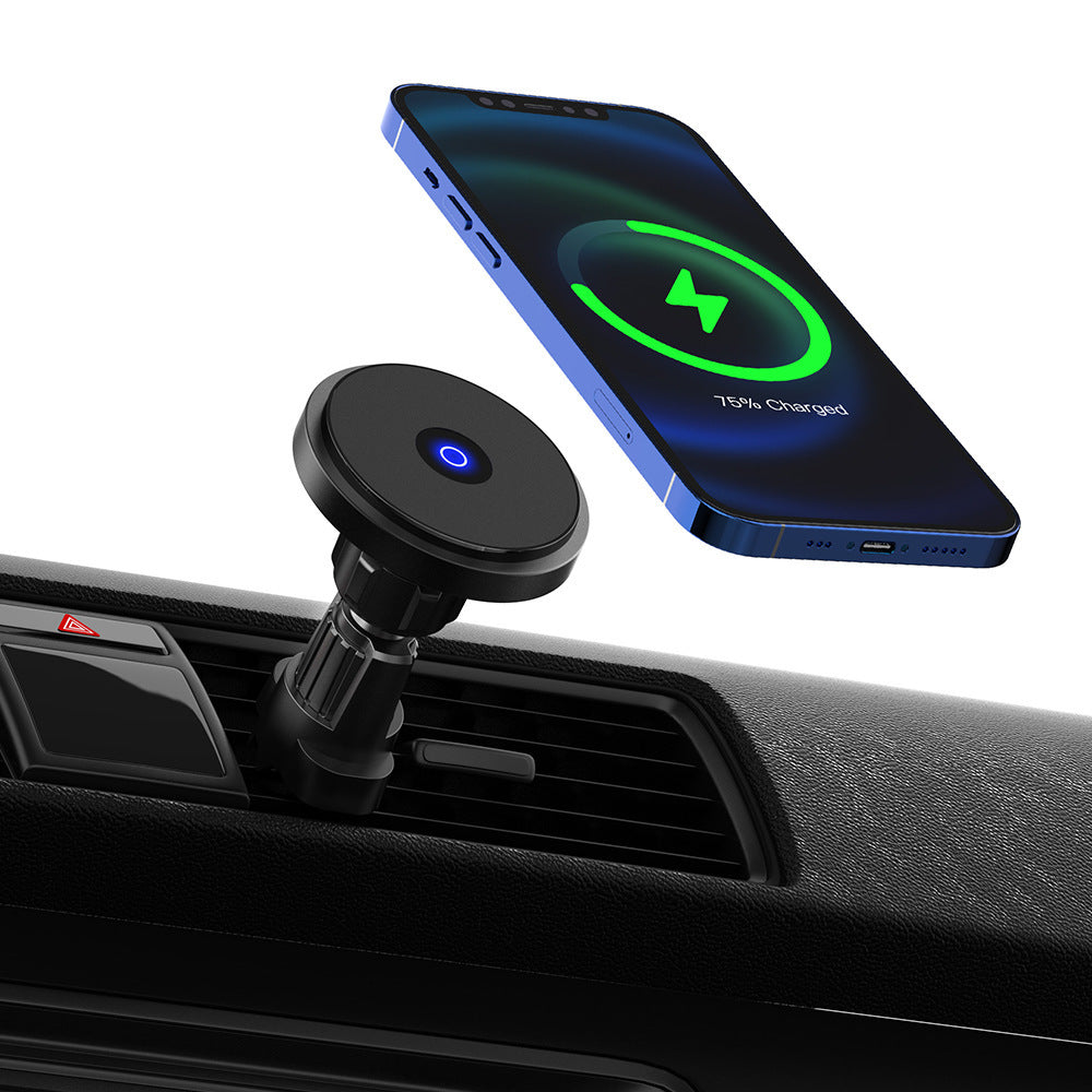 Metal 15W Magnetic Fast Charging Car Wireless Charger Air Outlet Bracket