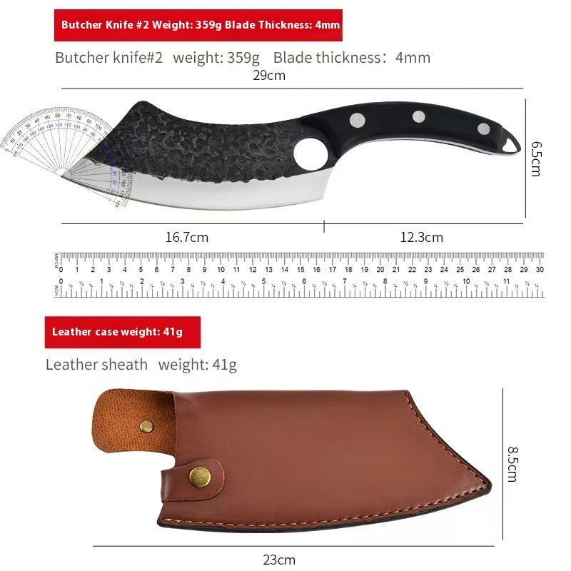 Forging Boning Knife Finger Lock High Carbon Steel Outdoor Machete