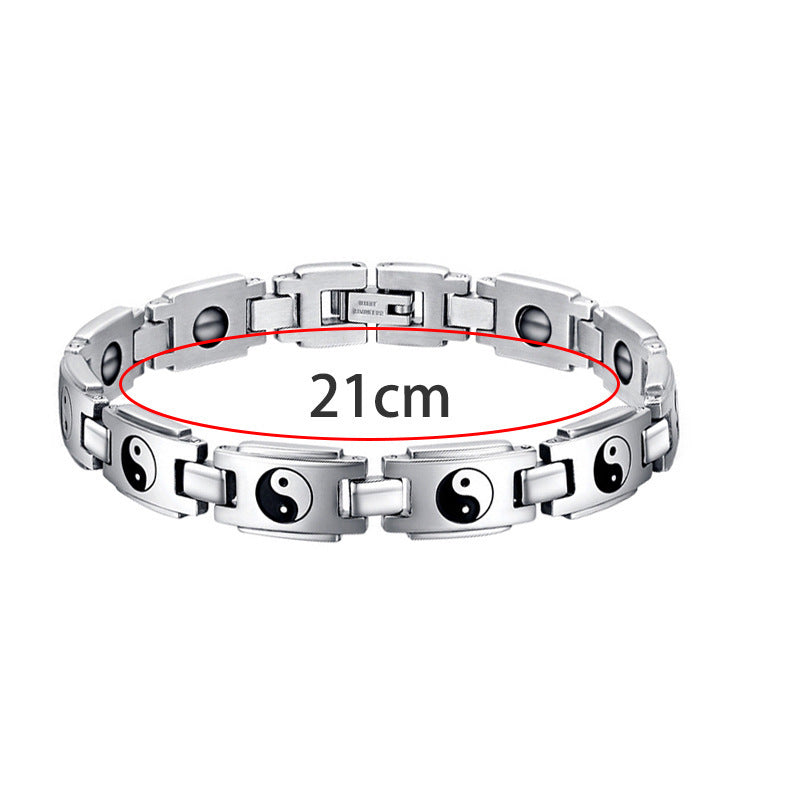 Bijoux de bracelet Tai Chi en acier titane pour hommes