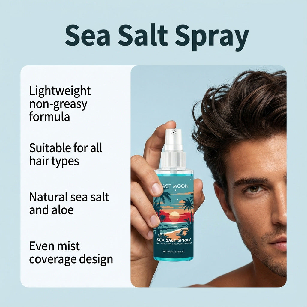 Spray capillaire au sel de mer pour hommes pour coiffage et tenue