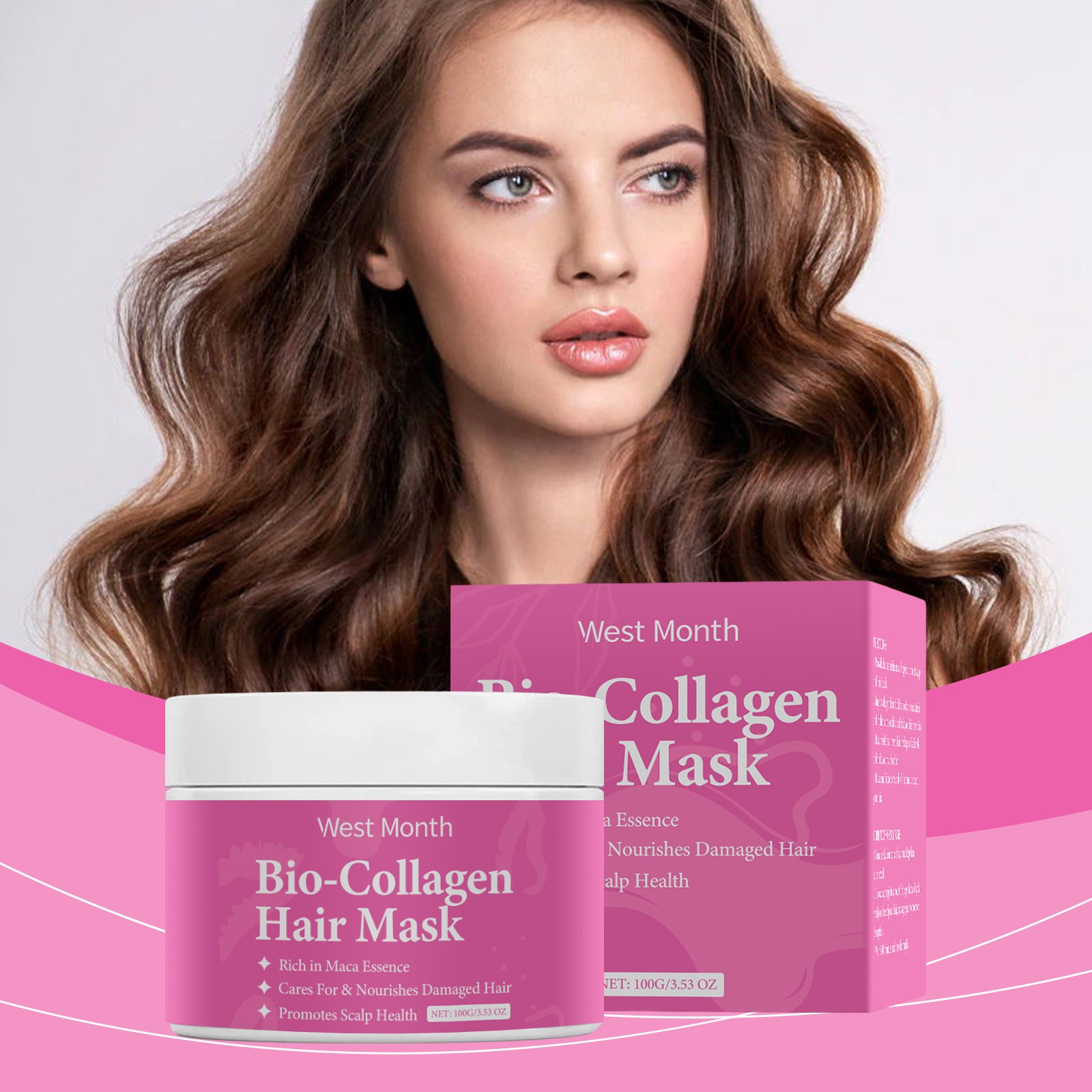 Masque Capillaire au Collagène Doux Nourrissant Soin Hydratant