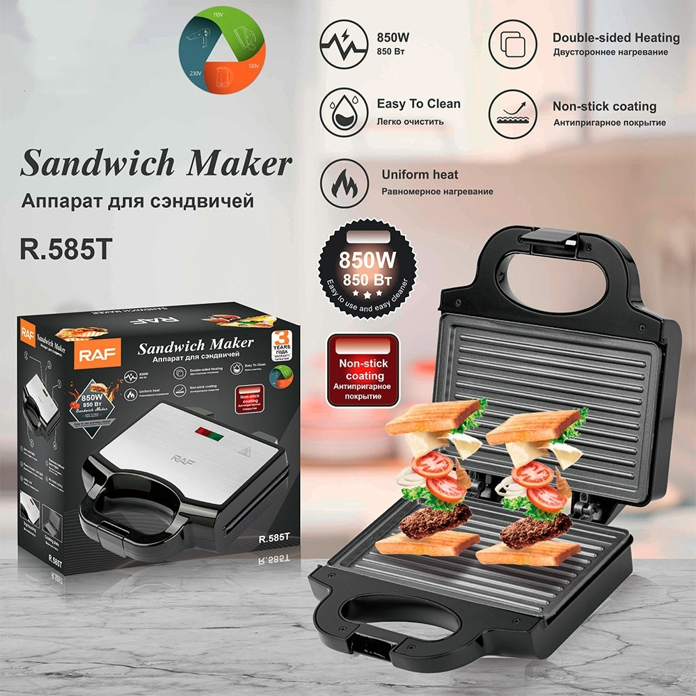 Machine à sandwich double face pour le foyer, grille-pain multifonctionnel pour le petit-déjeuner