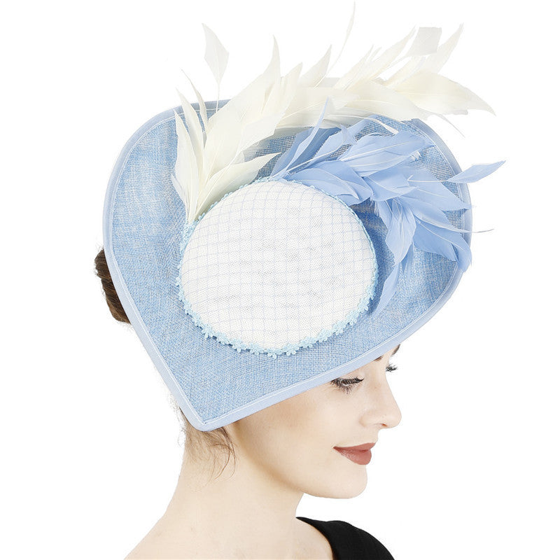 High End Feather Top Hat Headgear Bride