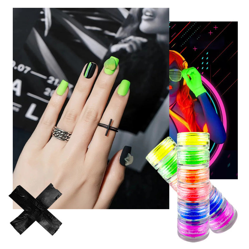 Ins Style Makeup DIY Nail Painting Fluorescent Powder