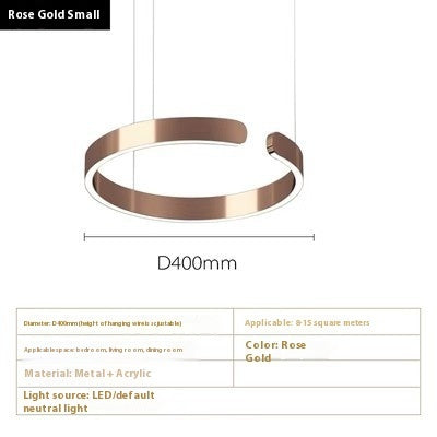 Lampe nordique moderne et minimaliste créative pour le salon