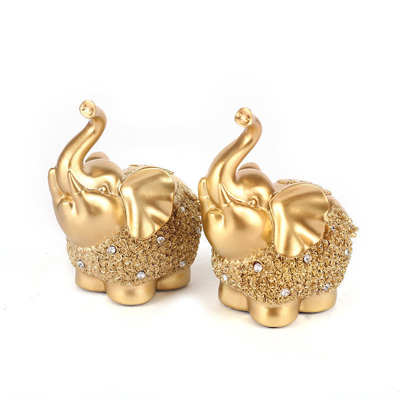 Ornement décoratif d'éléphant en résine pour la maison