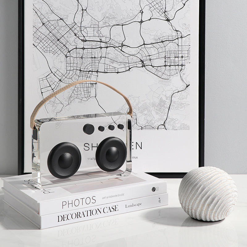 Transparent Radio Recorder Desktop Decoration