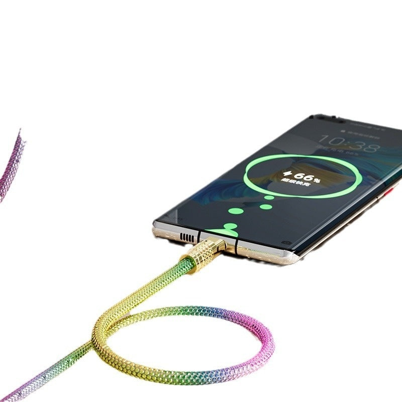 Câble de données tressé en diamant PD20W Câble de charge Type-c