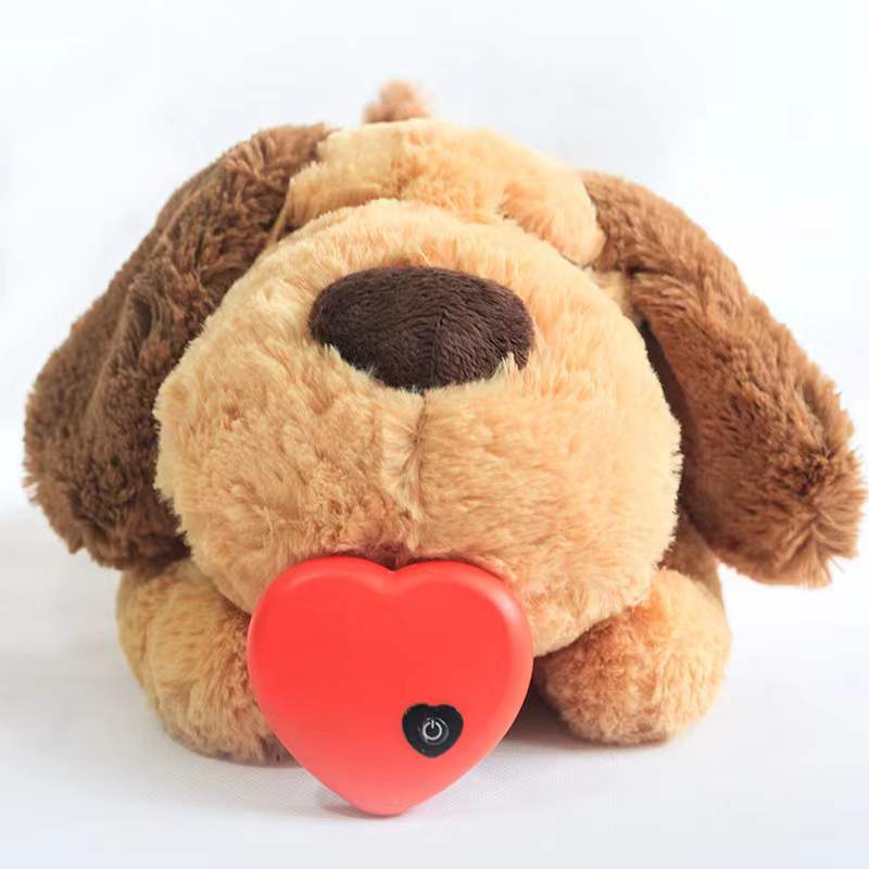 Chien Accompagne Sommeil Jouet Simulation Battement de Cœur Cadeau pour Animaux de Compagnie