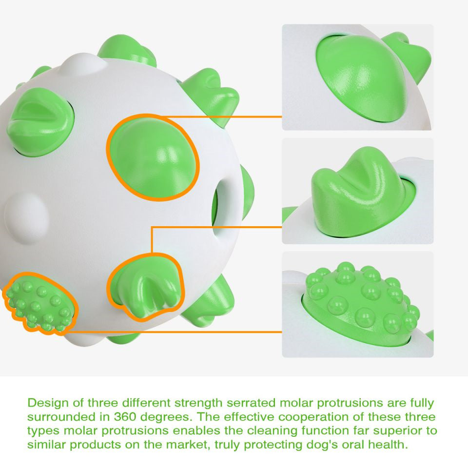 Dog Teething Chew Pet Toy Ball For Dogs Can Be Used For Pet Teeth Cleaning IQ Training Exercise, Stress Relief Interactive Entertainment
