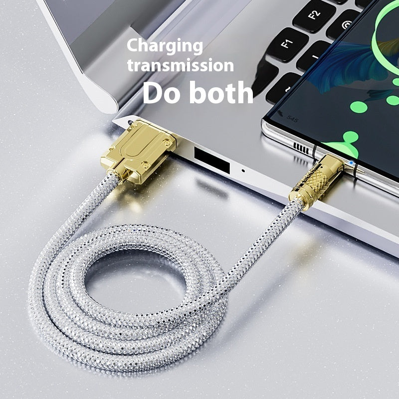 Câble de données tressé en diamant PD20W Câble de charge Type-c