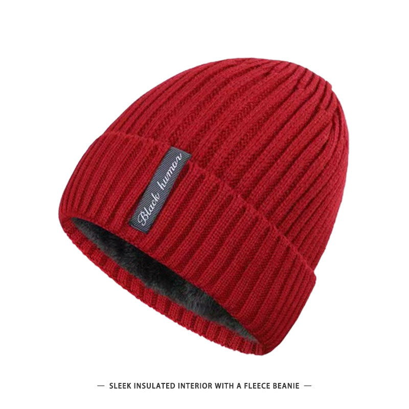 Bonnet chaud épais doublé polaire pour homme, idéal par temps froid
