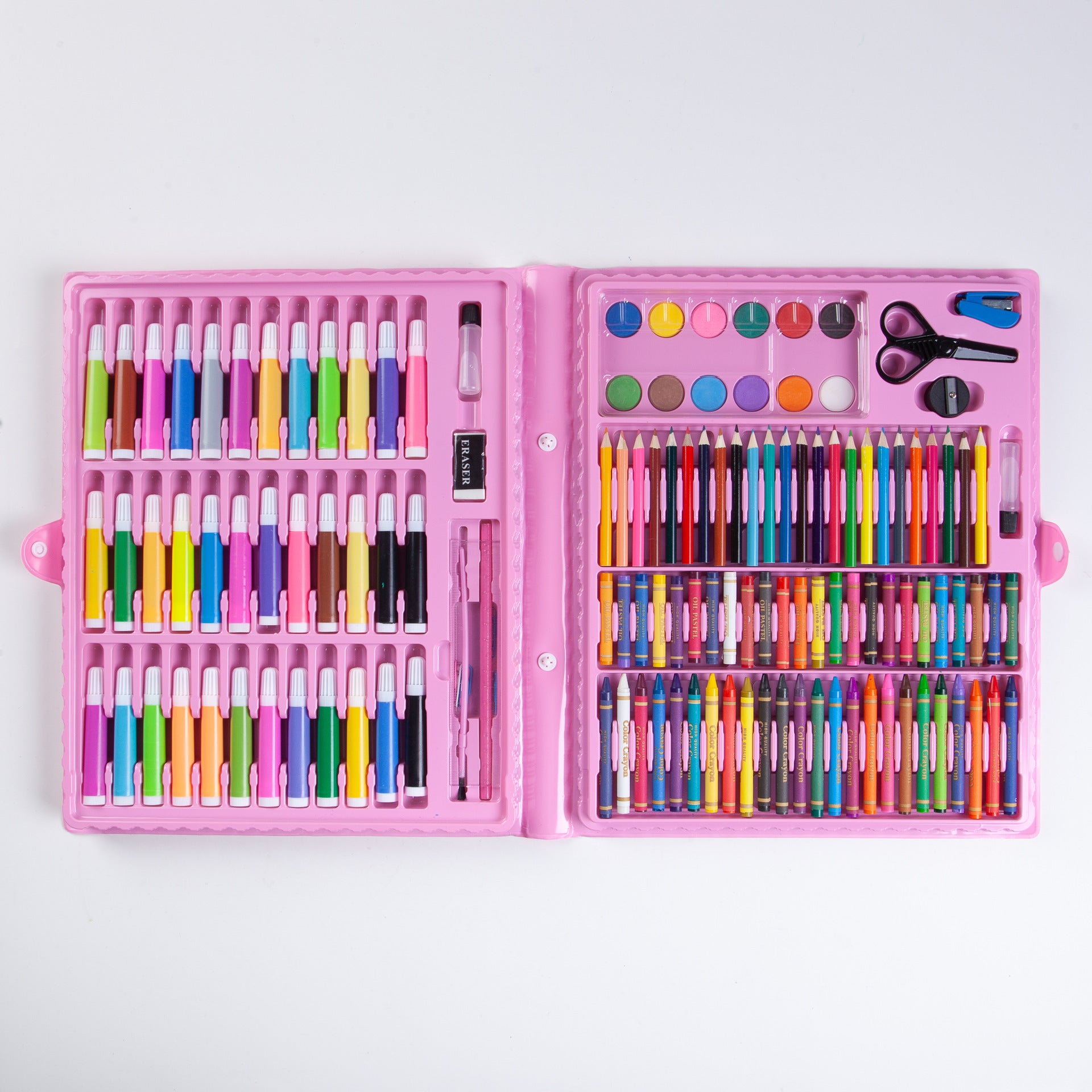 Ensemble de 150 crayons de couleur et stylos aquarelle pour la peinture – Coffret cadeau
