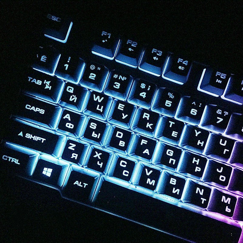 Russian Keyboard Eat Chicken Game Desktop Mechanical Wired Waterproof