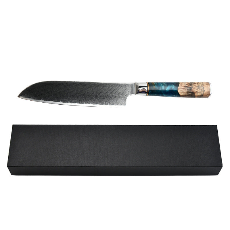 7-inch Santoku Knife Damascus Steel Meat Cutting