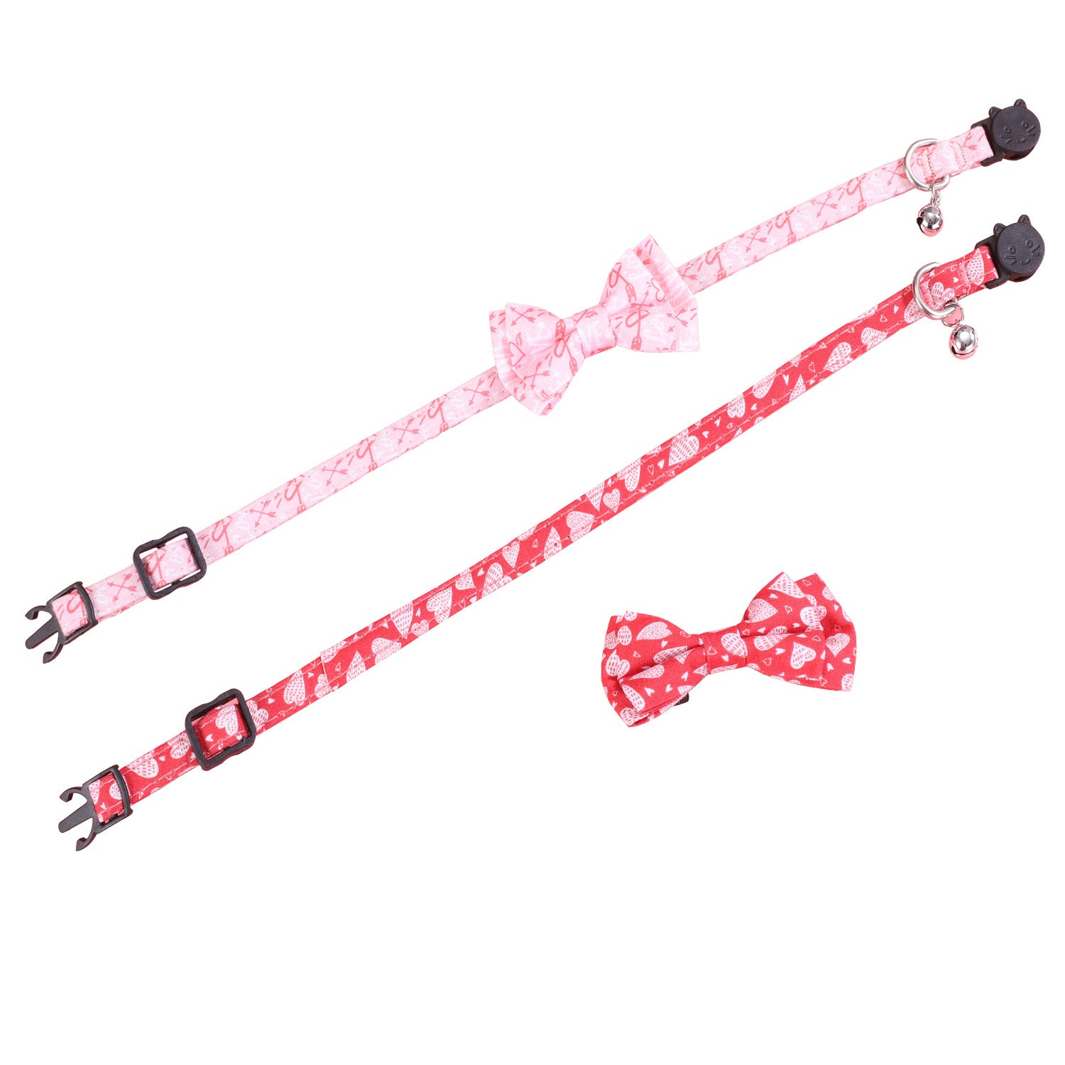 Nœud papillon pour laisse de chien et chat de la Saint-Valentin