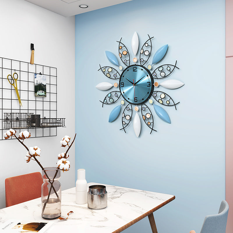 Horloge murale créative en quartz silencieuse pour salon, art et mode