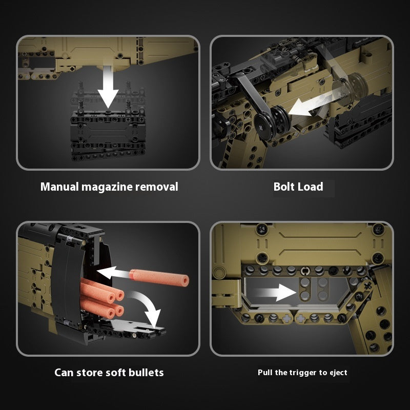 Jouet de Blocs de Construction Pistolet de Sniper Robuste Assemblé
