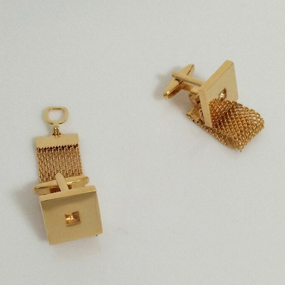Boutons de manchette spéciaux pour chemise française, avec chaîne