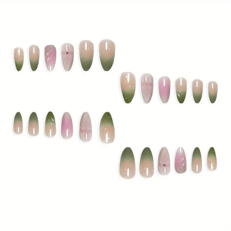 Faux ongles amovibles doux, purs, fleuris et blindés