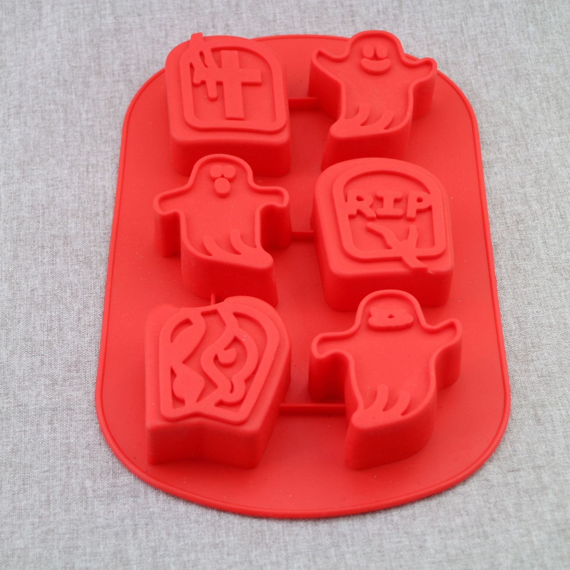 Molde de silicona para hornear pasteles con diseño de casa encantada de Halloween