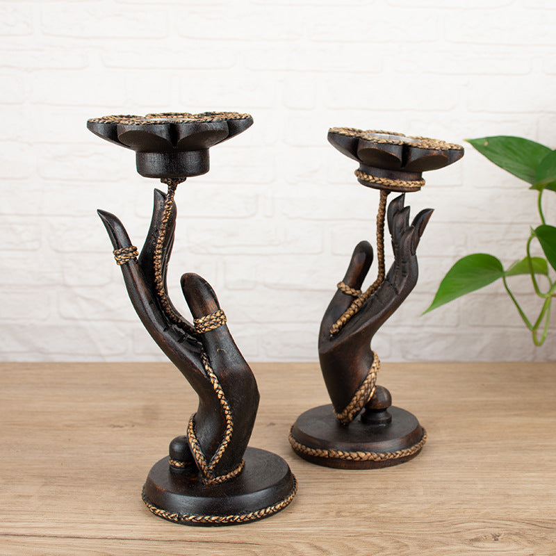 Bougeoir Bergamote en Bois Massif pour Salon, Restaurant et Hôtel