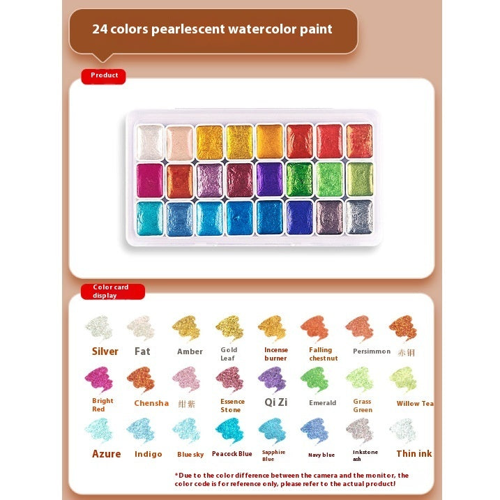 Pearlescent Paint Art Raw Solid Watercolor