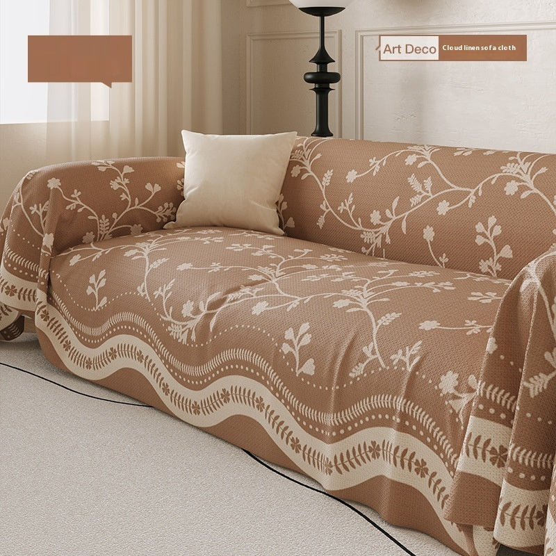 French Retro Four Seasons Universal Non-slip Living Room Anti-scratching Sofa Cover