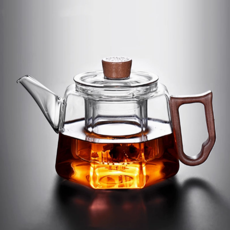 Théière en verre vintage, cuisinière électrique en céramique pour usage domestique