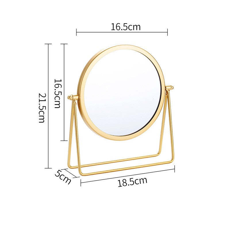 Makeup Mirror Dressing Desktop Bedroom Large Size Wall Hanging Iron Art