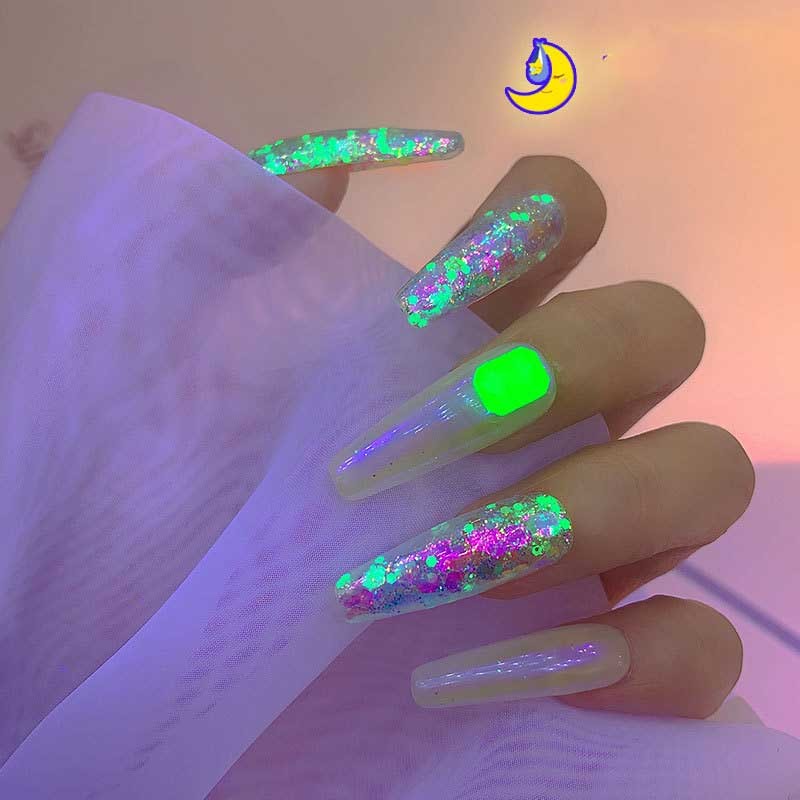Lot de paillettes lumineuses pour nail art "Symphonie"