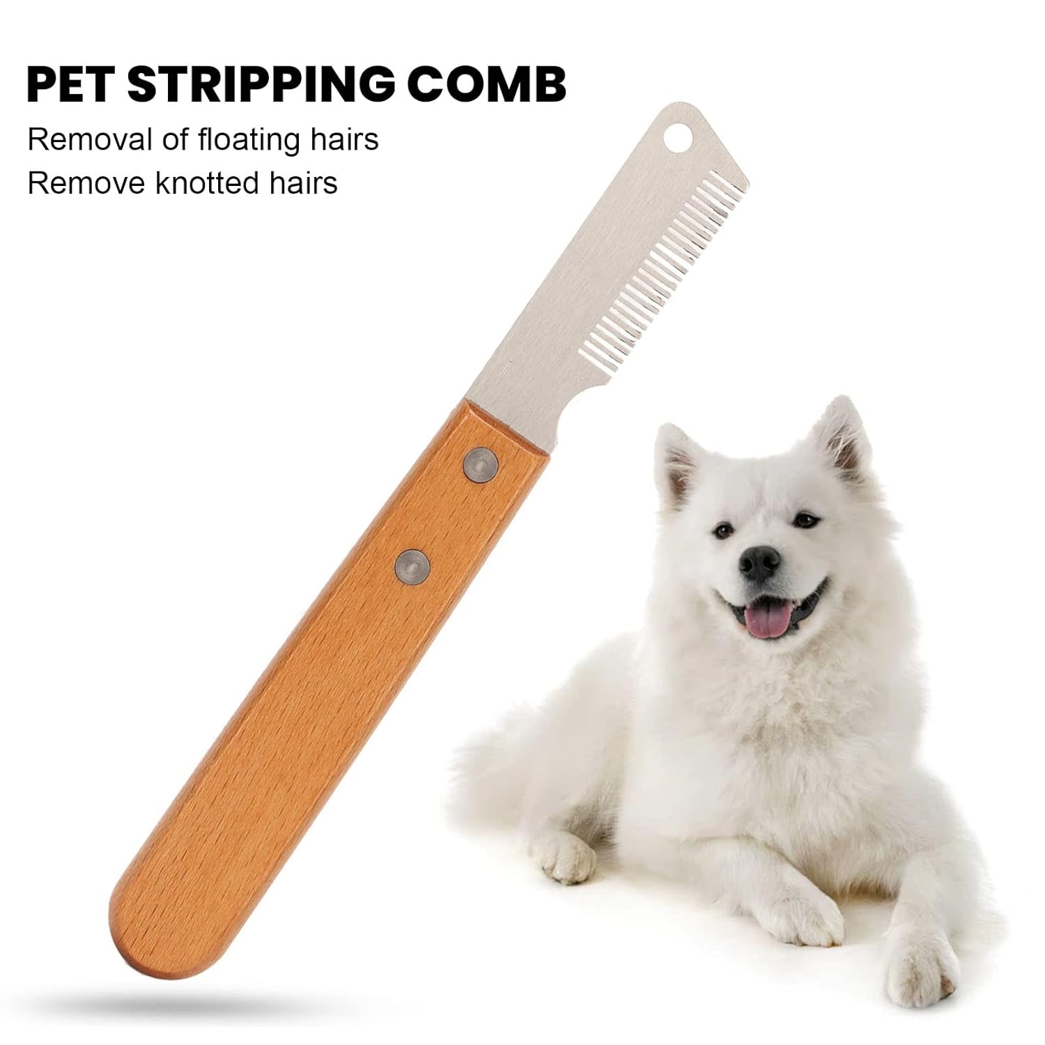 Pet Stripping Comb Dog Stripping Knife Grooming Tool Multifunction Remove Floating Hair Dog Stripping Knife With Wood Handle For Cats Dogs