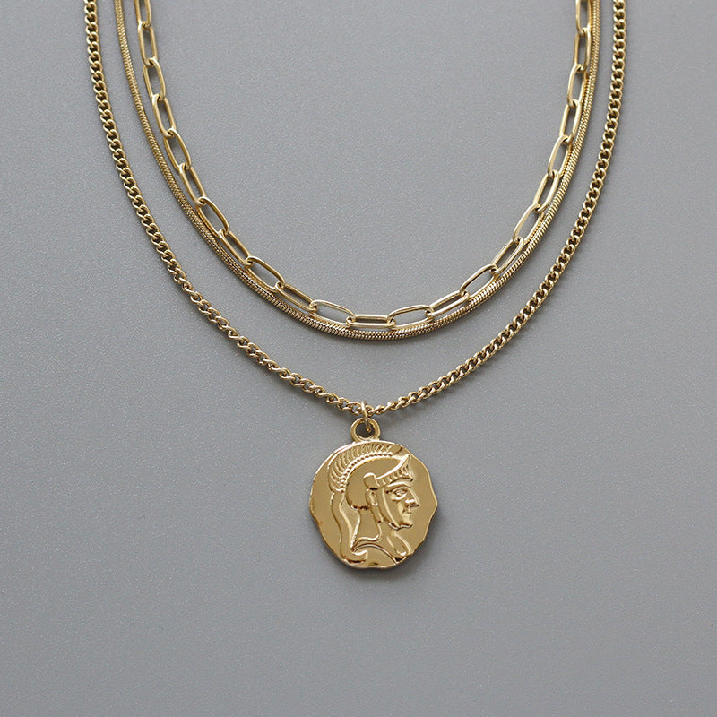 Women's Irregular Three Layered European And American Necklaces