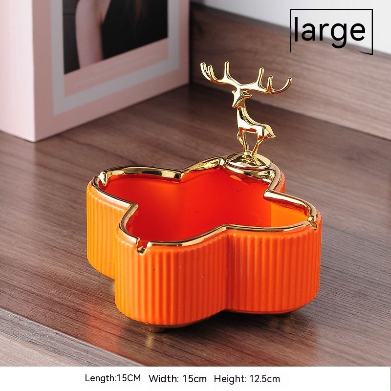 Cendrier de luxe léger créatif pour salon domestique simple