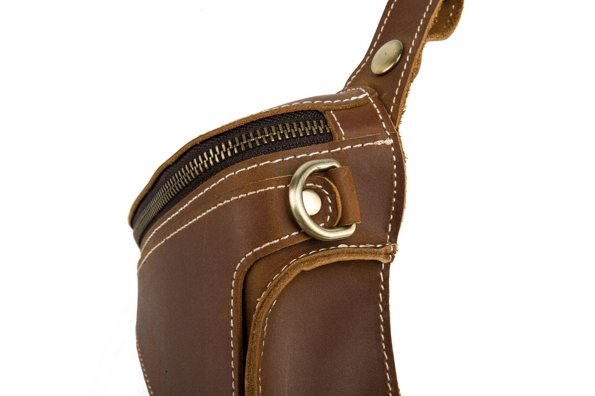 Sports Outdoor Leisure Leather Waist Bag