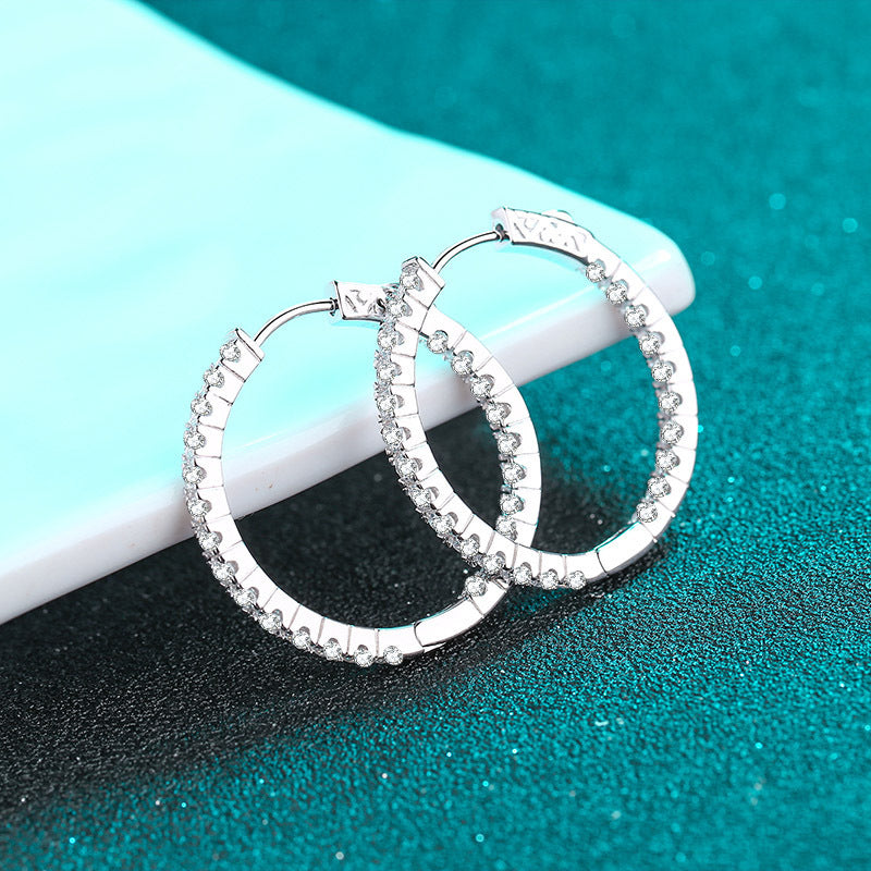 Boucles d'oreilles tendance en argent sterling pour femme