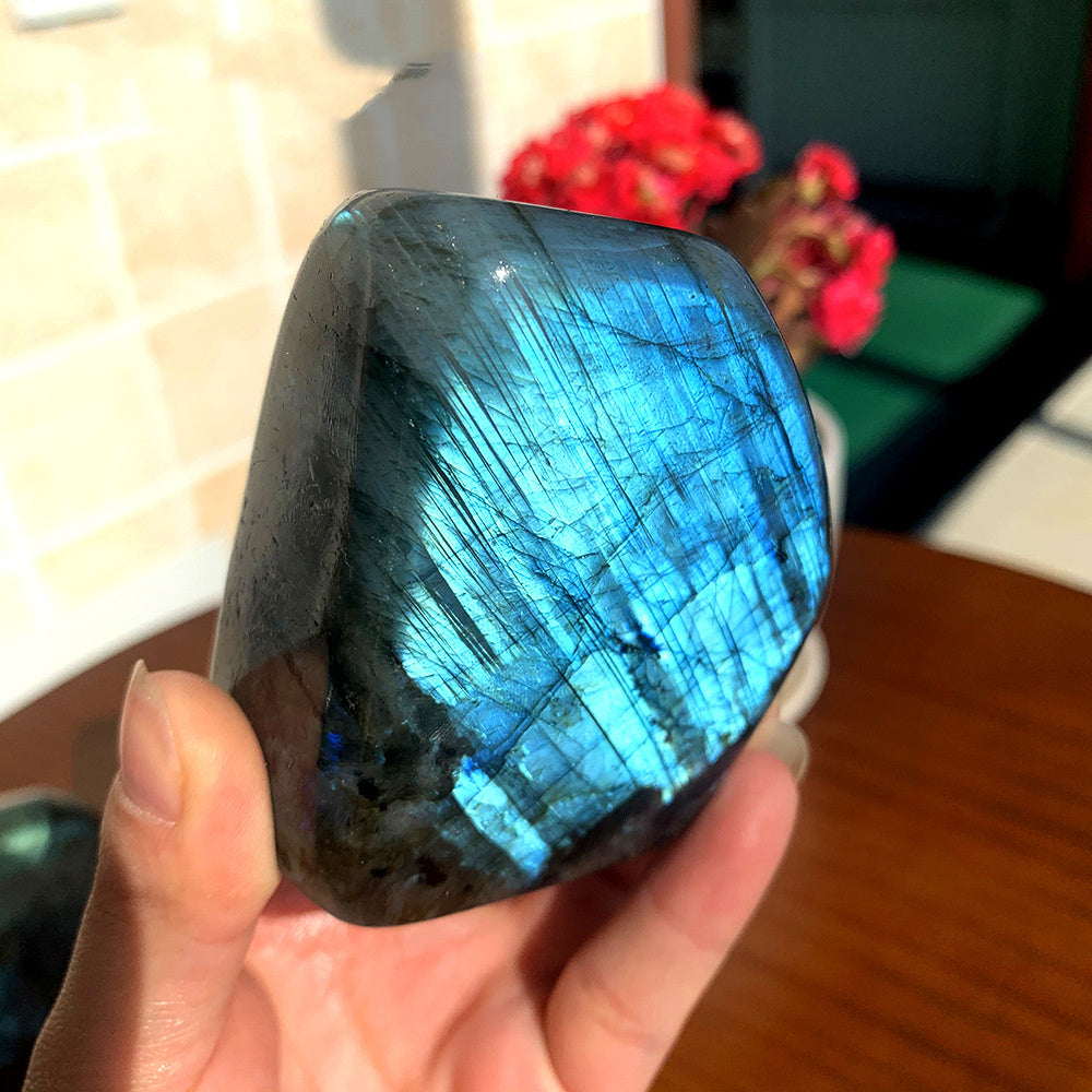 Polished Blue Moonstone Follow-up Home Desktop Office Decorations