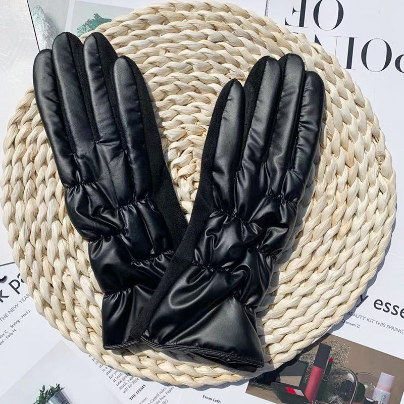 Women's Suede Warm Riding Gloves