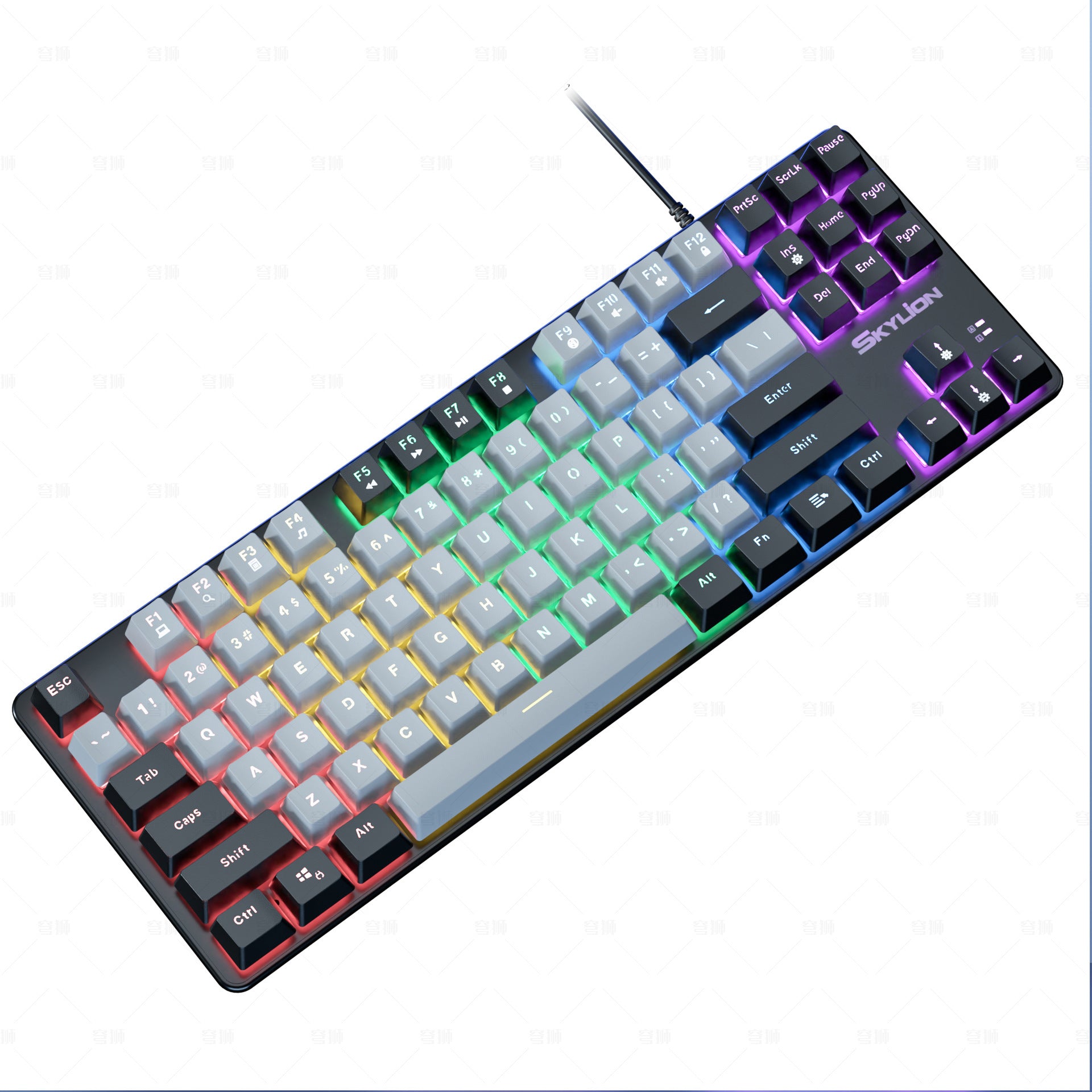 H87 Mechanical Green Axis Wired Two Colors Keyboard