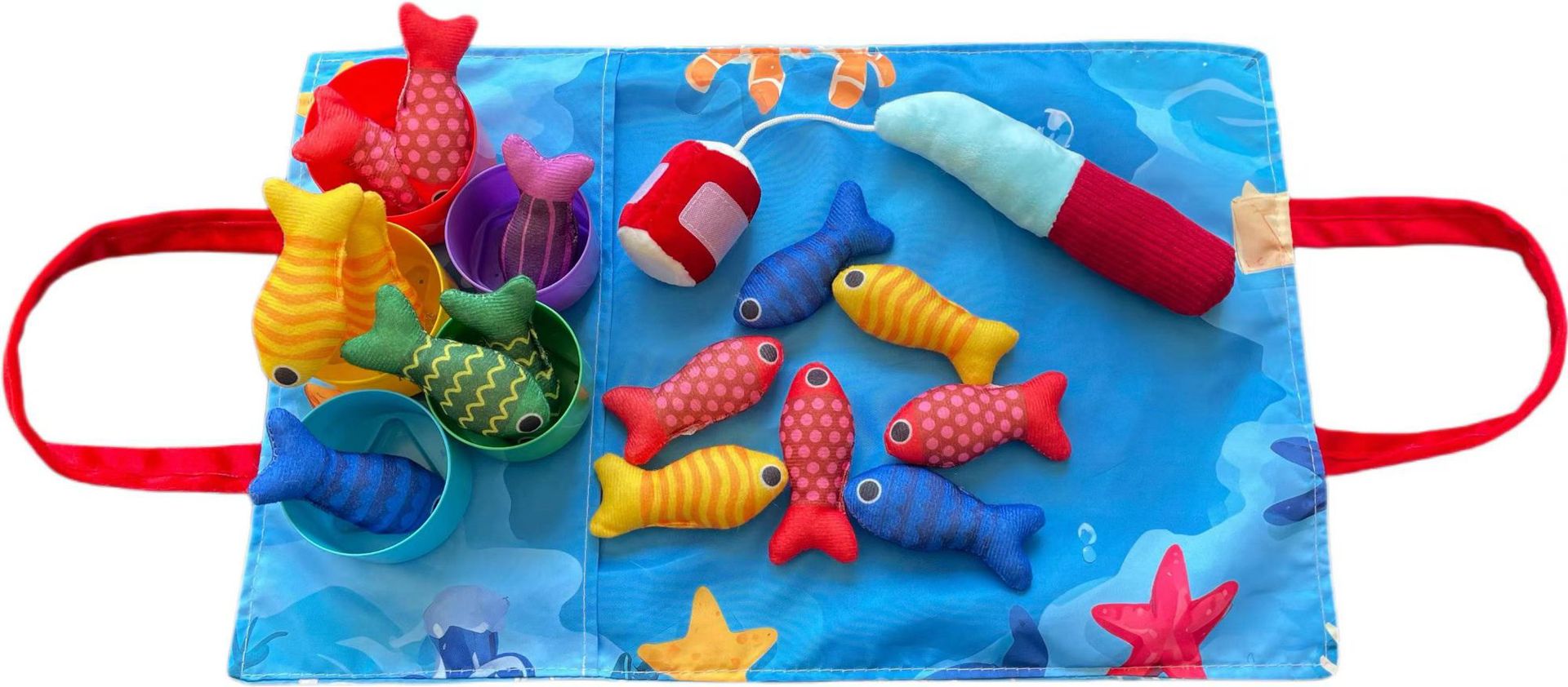 Baby Fishing Toys Fabric Crawling Game Mat Three-dimensional Early Education Toys