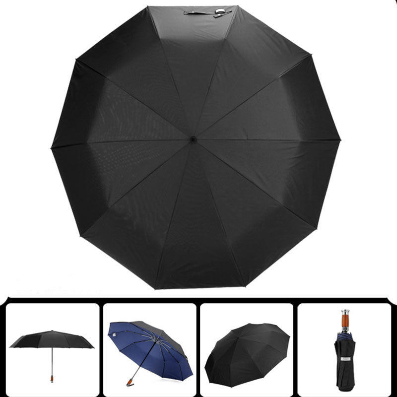 1.25 Meters Large Business Three Folding Umbrella