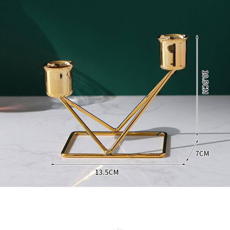 Accessoires de dîner aux chandelles Ornements de porte-bougies en fer forgé pour la maison