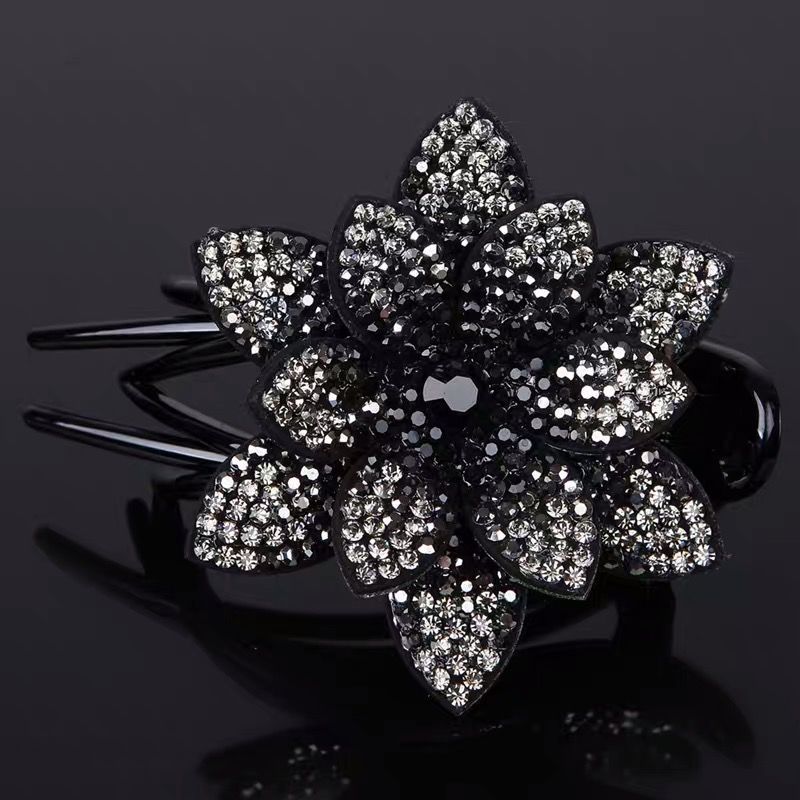 Water Diamond Temperament Flower Back Spoon Hairpin
