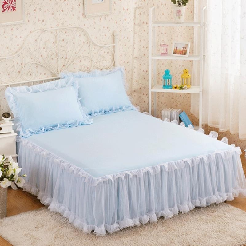 Korean Style Lace One-piece Princess Bedspread Lace Bed Cover Thick Mattress Protection Cover Sheet