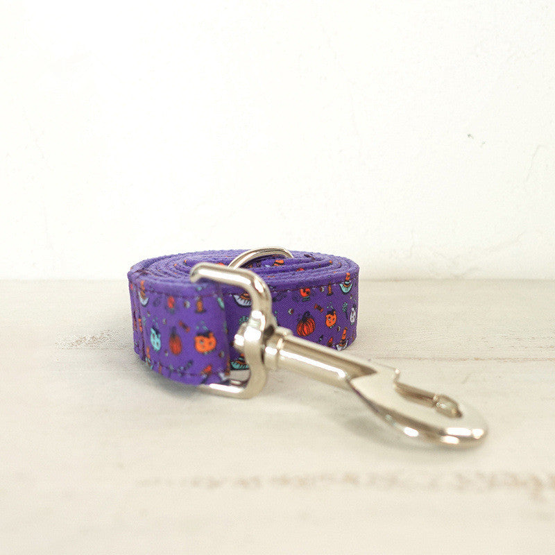Ensemble d'accessoires pour animaux de compagnie d'Halloween violet - Collier pour chien